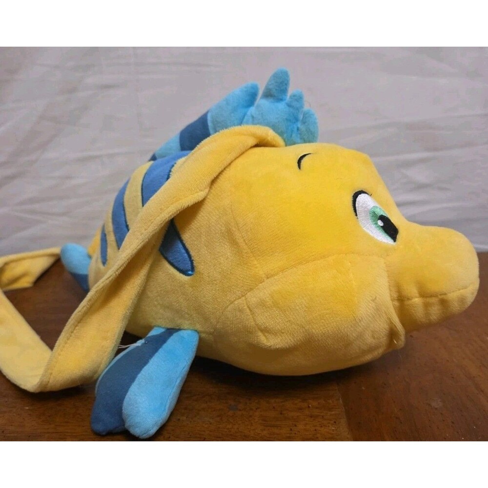 Disney Flounder The Little Mermaid Plush Crossbody Bag RARE